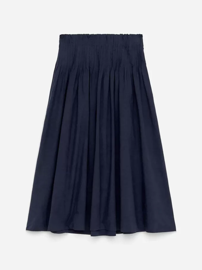 Rock aus Baumwolle mit Biesen Rock aus Baumwolle mit Biesen