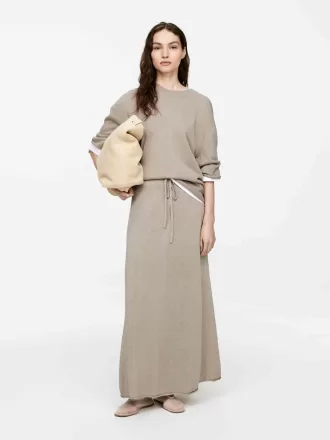 Rock aus Leinen-Baumwoll-Mischung