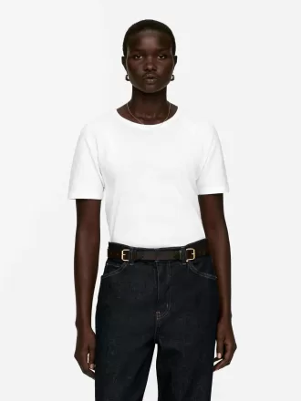 Schmales Ripp-T-Shirt