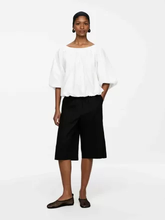 Shorts aus Leinenmischung