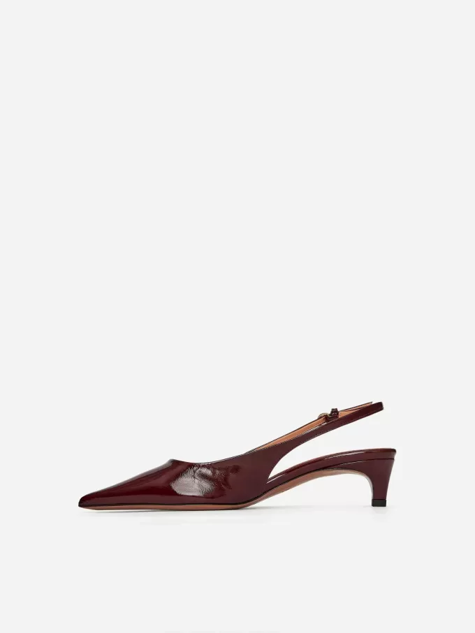 Slingback-Pumps aus Leder Slingback-Pumps aus Leder