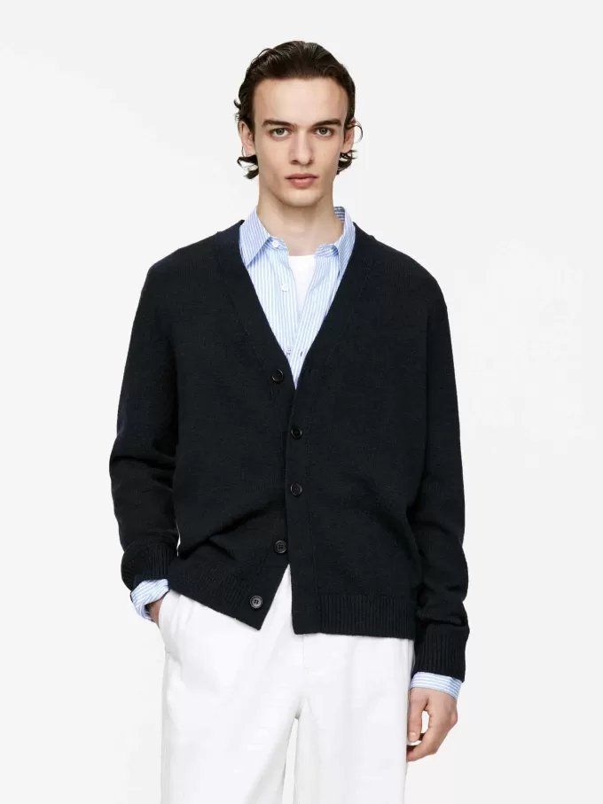 Strickjacke aus Wolle und Baumwolle