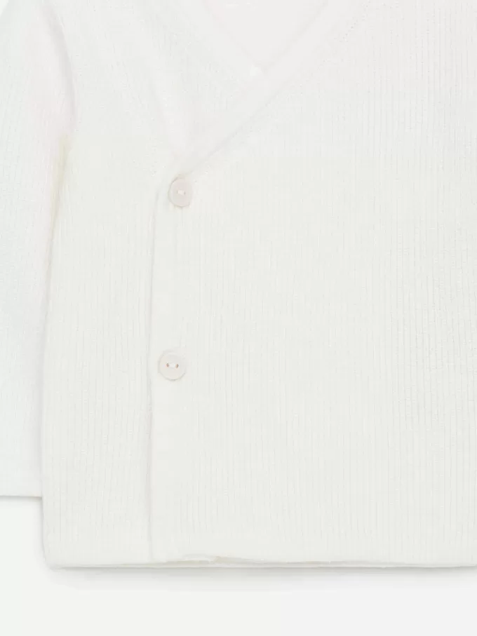 Strickjacke aus weicher Baumwolle für Neugeborene Strickjacke aus weicher Baumwolle für Neugeborene