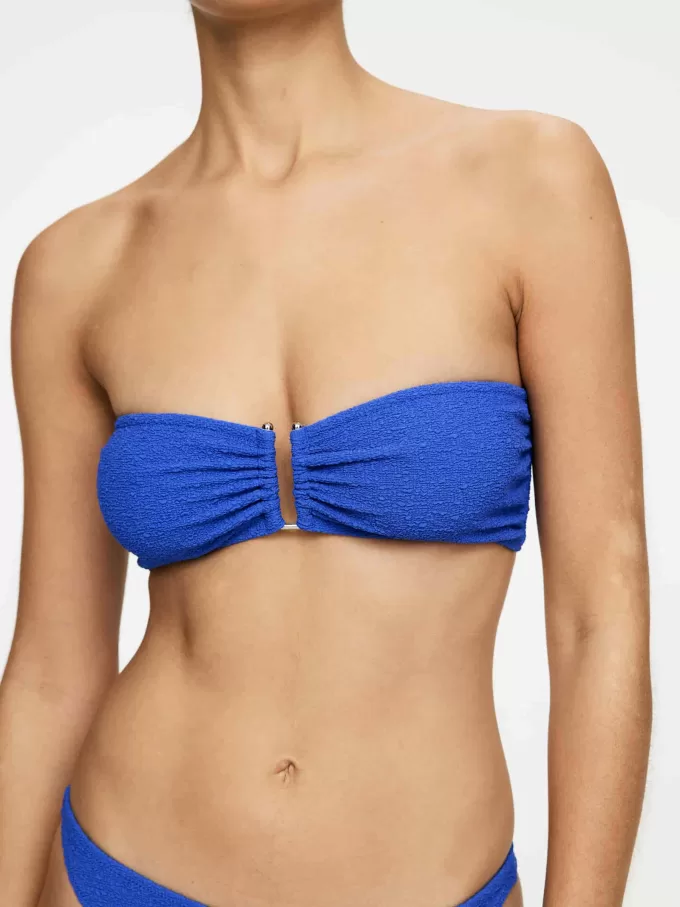 Strukturiertes Bandeau-Bikinioberteil Strukturiertes Bandeau-Bikinioberteil