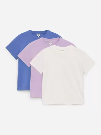 T-Shirt mit Rundhalsausschnitt im 3er-Set