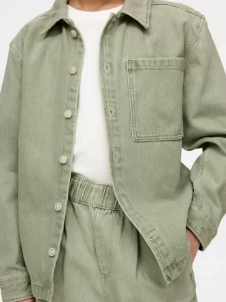 Überhemd aus gewaschenem Denim