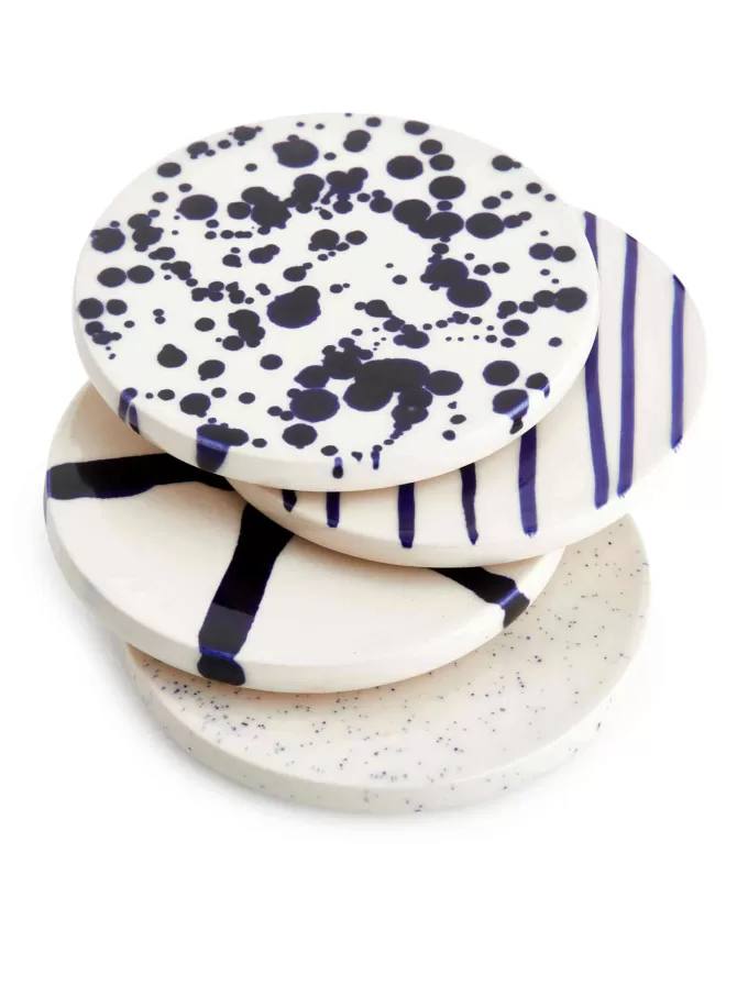 Untersetzer aus Steingut, 4er-Set Untersetzer aus Steingut, 4er-Set