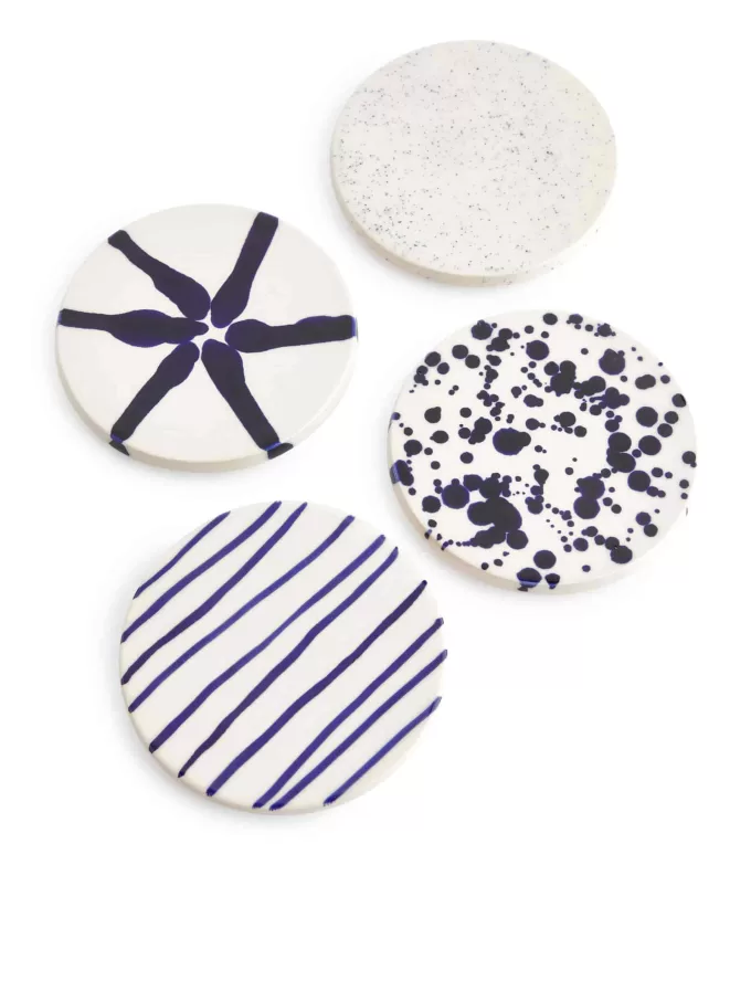 Untersetzer aus Steingut, 4er-Set Untersetzer aus Steingut, 4er-Set