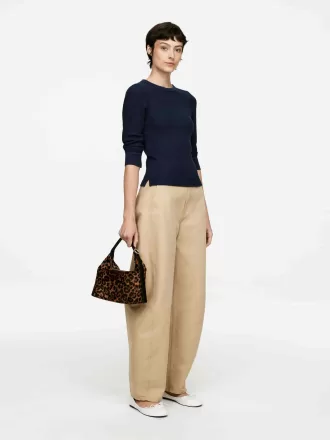 Waffel-Jersey-Oberteil