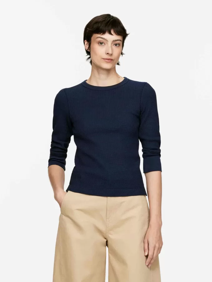 Waffel-Jersey-Oberteil Waffel-Jersey-Oberteil