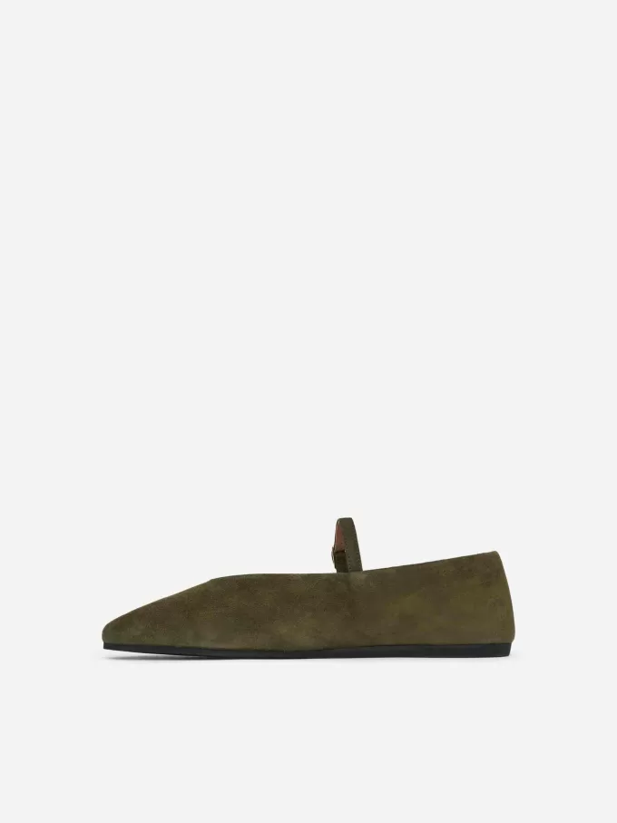 Wildleder-Mary-Jane-Flats Wildleder-Mary-Jane-Flats