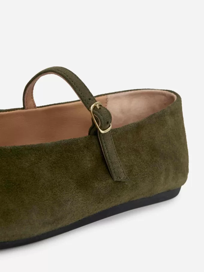 Wildleder-Mary-Jane-Flats Wildleder-Mary-Jane-Flats