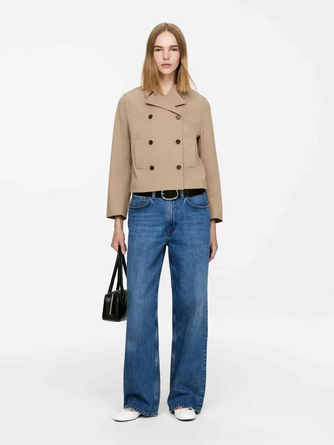 Zweireihiger Blazer aus Baumwolle Zweireihiger Blazer aus Baumwolle