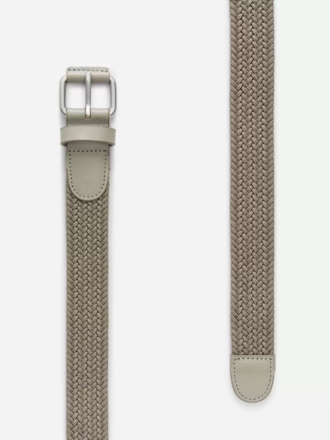 Geflochtener Gürtel mit Lederbesatz Geflochtener Gürtel mit Lederbesatz