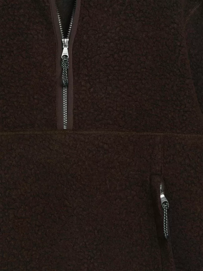 Halber Reißverschluss aus Wollmischung