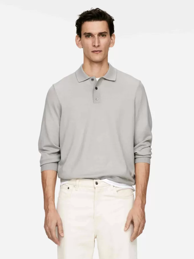 Merino-Polopullover Merino-Polopullover