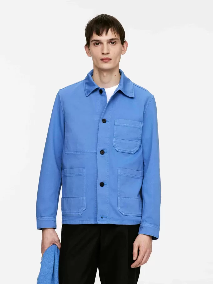 Überfärbtes Twill-Overshirt Überfärbtes Twill-Overshirt