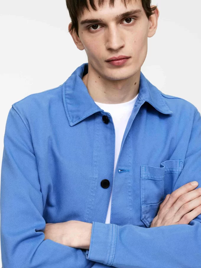 Überfärbtes Twill-Overshirt Überfärbtes Twill-Overshirt