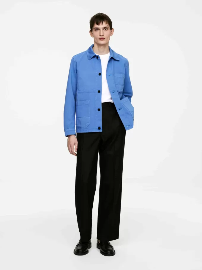 Überfärbtes Twill-Overshirt Überfärbtes Twill-Overshirt