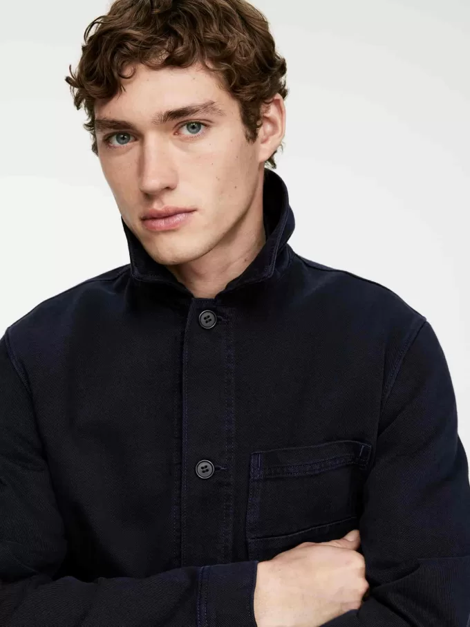 Überfärbtes Twill-Overshirt Überfärbtes Twill-Overshirt