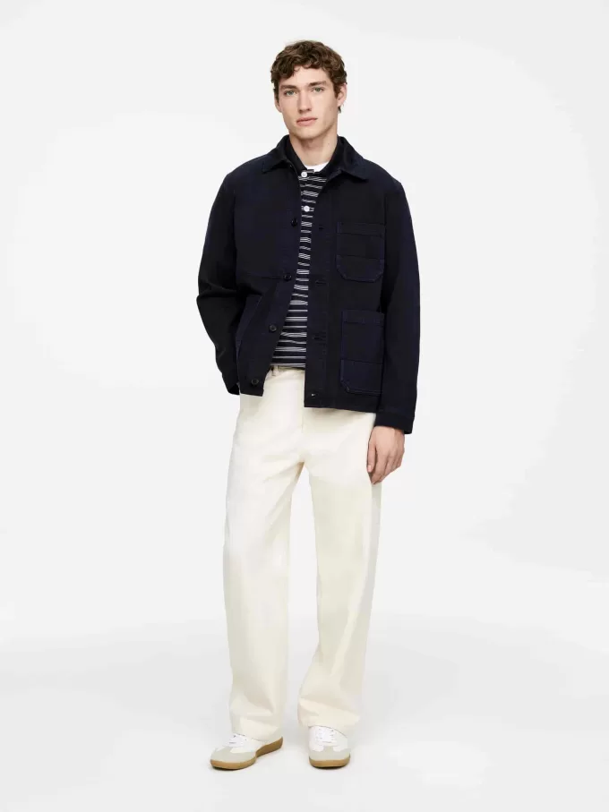 Überfärbtes Twill-Overshirt Überfärbtes Twill-Overshirt